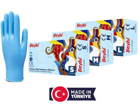Beybi Mavi Nitril Eldiven