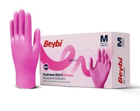 Beybi Pembe Nitril Eldiven