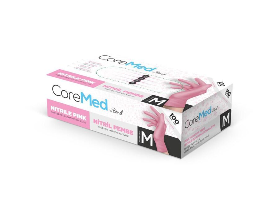 Coremed Pembe Nitril Eldiven