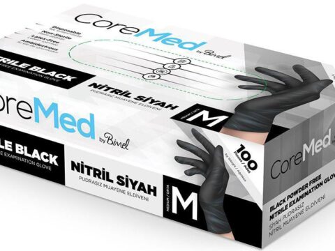 Coremed Siyah Nitril Eldiven