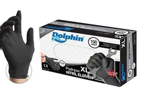 Dolphin Siyah Nitril Eldiven